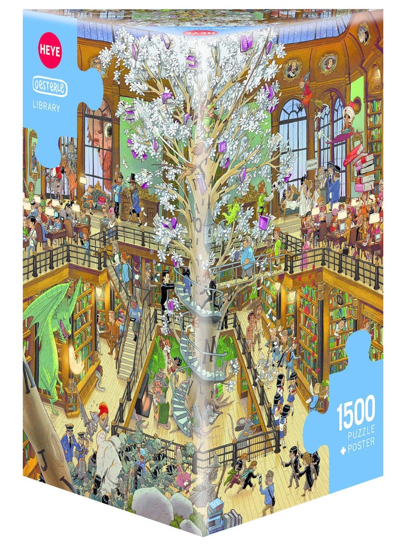 Heye 29840"" Library  Oesterle Triangular Puzzles  White - Image 1
